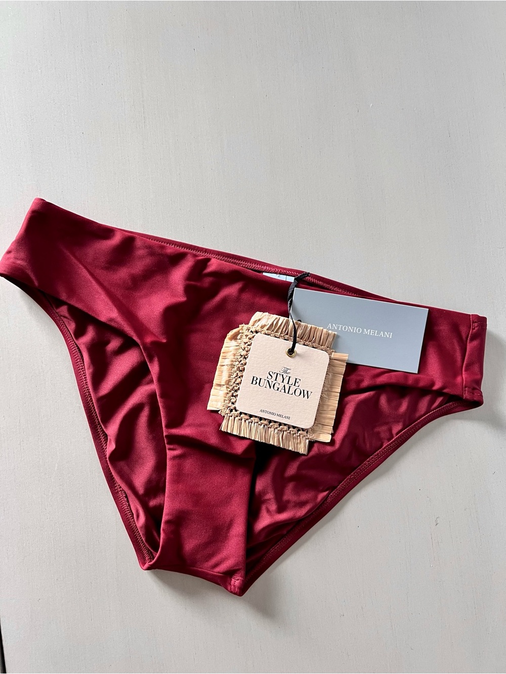 ANTONIO MELANI Burgundy Bikini Bottom
